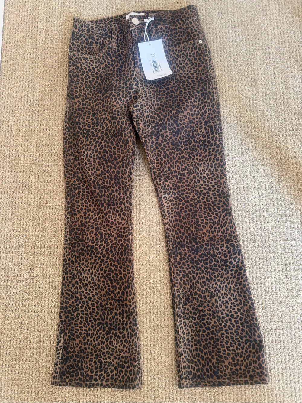 NWT Frame Denim Leopard Le Crop Mini Boot MidRise Jeans Size 25 - Picture 2 of 9